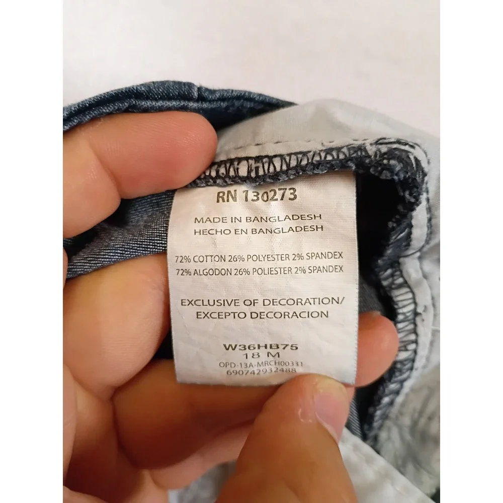 Classic Riders by Lee Womens 18 M Dark Wash Indigo Stretch Straight Leg Pants
